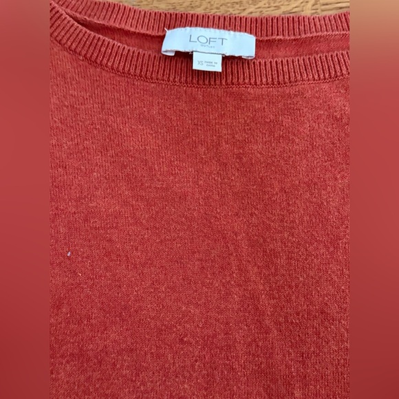 LOFT Crew Neck Pullover Burnt Orange Sweater Size XS. - Picture 4 of 14